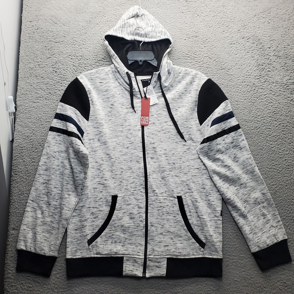 I Jeans Buffalo Hoodie Men 2XL Multi Space Dye Sportswear Raglan Sleeve Full Zip